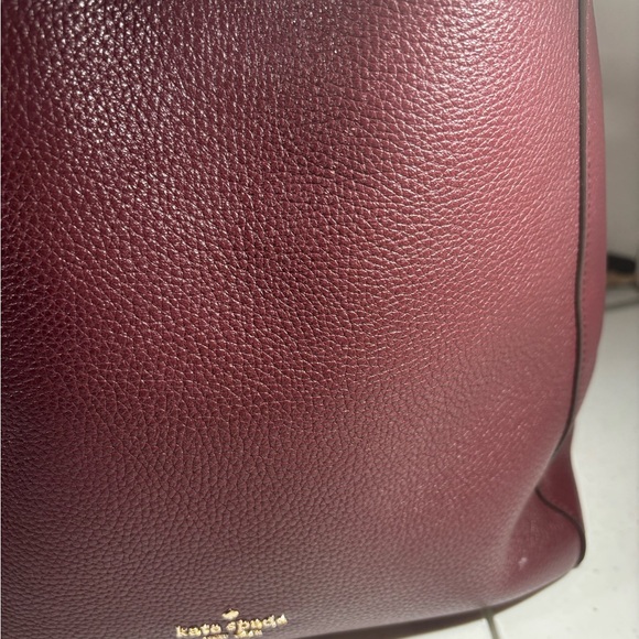 Kate Spade Leila Medium Purse Wallet set triple compartment Cherrywood Burgundy - Picture 5 of 14